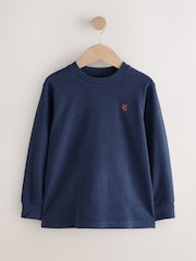 Rust/Khaki/Tan/Navy Griffin Logo Long Sleeve Cosy T-Shirts 4 Pack (3-16yrs) - Image 2 of 8