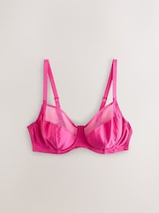 Itim na Bulaklakin/Pink/Berde - DD+ Non Padded Full Cup Bras 3 Pack na may Suporta sa Gilid - Larawan 4 ng 7