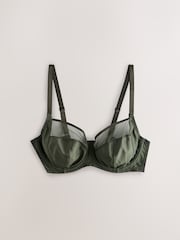 Itim na Bulaklakin/Pink/Berde - DD+ Non Padded Full Cup Bras 3 Pack na may Suporta sa Gilid - Larawan 5 ng 7