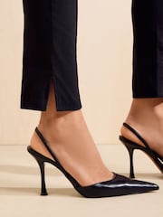 Friends Like These Black Sculpting Stretch Seam Detail Slim Trousers - Image 3 of 5