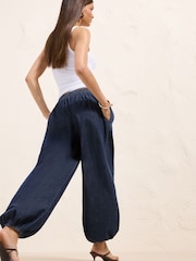 Rinse Wash Denim - Friends Like These Elasticated Waist Relaxed Balloon Trousers - Larawan 5 ng 5