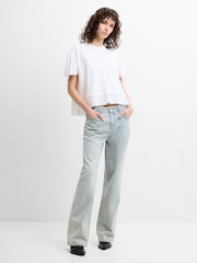 French Connection Rallie Plisse Trim T- Shirt - תמונה 3 מתוך 5