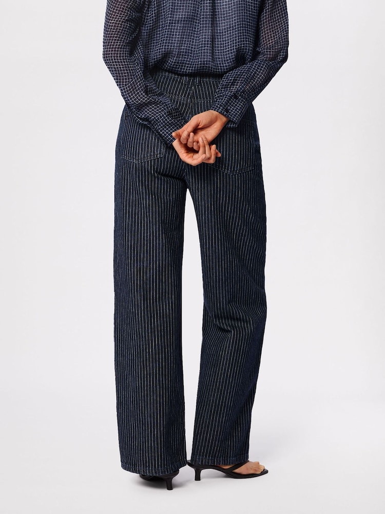 Whistles Blue Authentic Stripe Jeans - Image 2 of 5