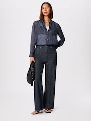 Whistles Blue Authentic Stripe Jeans - Image 3 of 5