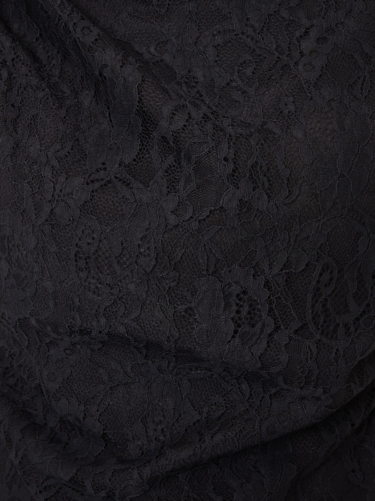 Another Sunday Black Asymmetric Neck Lace Cami Top - Image 3 of 3 Another Sunday Black Asymmetric Neck Lace Cami Top - Image 3 of 3