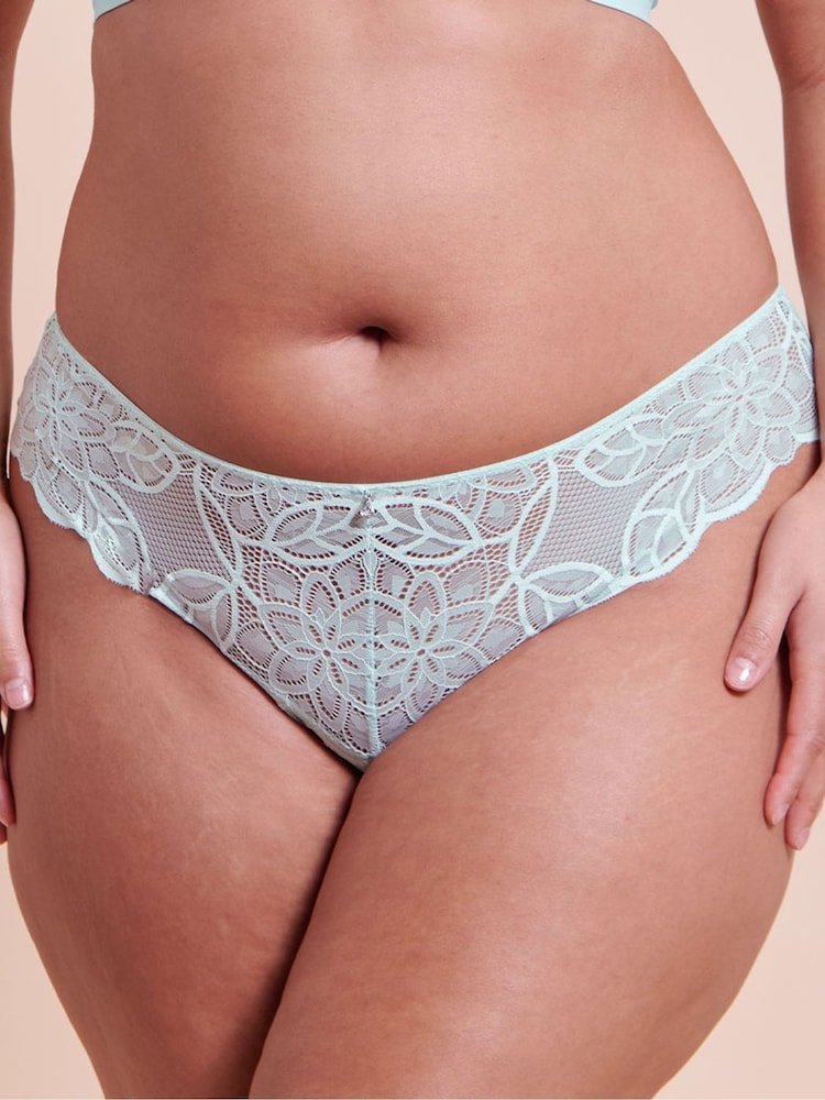 Curvy Kate Blue Lovelace Brazilian Briefs - Imaginea 1 din 7