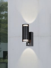 Searchlight Black 2 Outdoor Metal Wall Light - Image 1 of 5