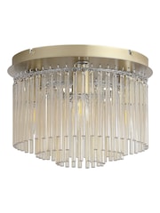 Searchlight Champagne and Gold 5 Light Glass Rod Flush - Image 4 of 5
