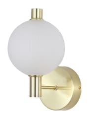 Searchlight Satin Brass Frosted Glass Wall Light - Image 5 of 5