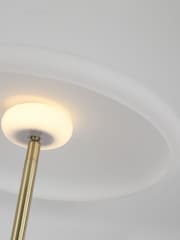 Searchlight Brass 1 Light Metal & Glass Floor Lamp - Image 2 of 5