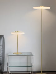 Searchlight Brass 1 Light Metal & Glass Floor Lamp - Image 3 of 5