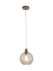 Searchlight Gold 1 Light Glass Pendant - Image 4 of 5
