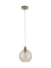 Searchlight Gold 1 Light Glass Pendant - Image 5 of 5