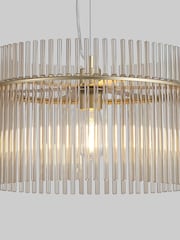 Searchlight Champagne and Gold 1 Light Glass Rod Pendant - Image 2 of 5