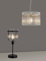 Searchlight Champagne and Gold 1 Light Glass Rod Pendant - Image 3 of 5