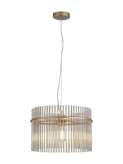 Searchlight Champagne and Gold 1 Light Glass Rod Pendant - Image 4 of 5