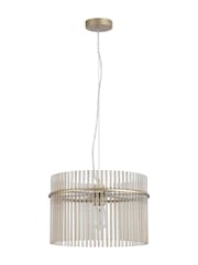 Searchlight Champagne and Gold 1 Light Glass Rod Pendant - Image 5 of 5