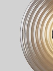 Searchlight Black and Smoke Circular Glass Wall Light - Image 2 of 5