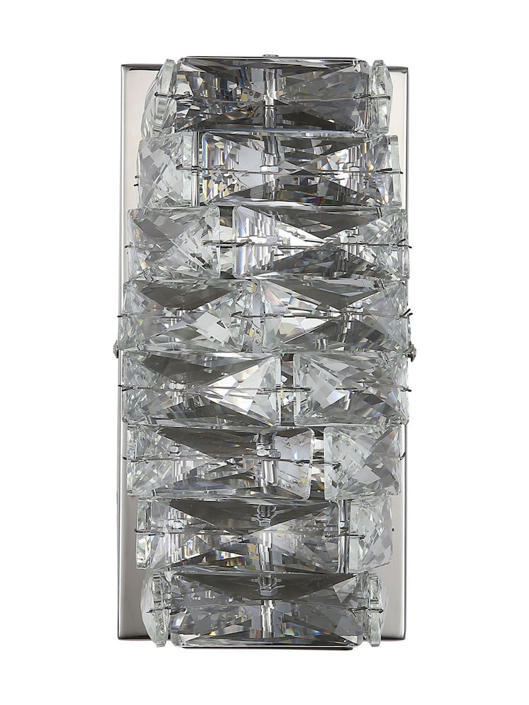 Searchlight Chrome and Clear Crystal Wall Light - Image 5 of 5