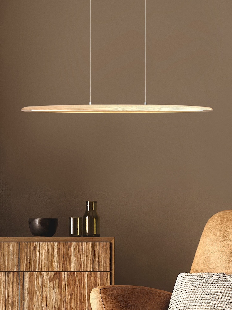 Searchlight Natural LED Wood Pendant Ceiling Light - Image 1 of 4