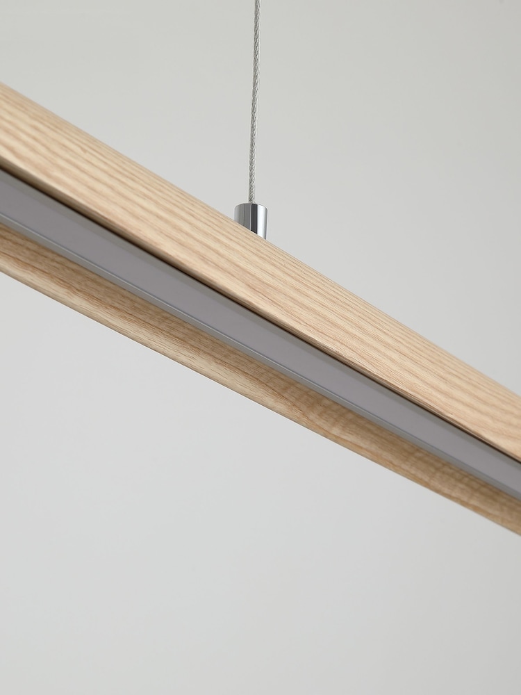 Searchlight Natural LED Wood Pendant Ceiling Light - Image 4 of 4