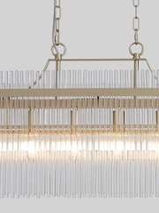 Searchlight Gold and Clear 8 Light Glass Rob Pendant - Image 3 of 5