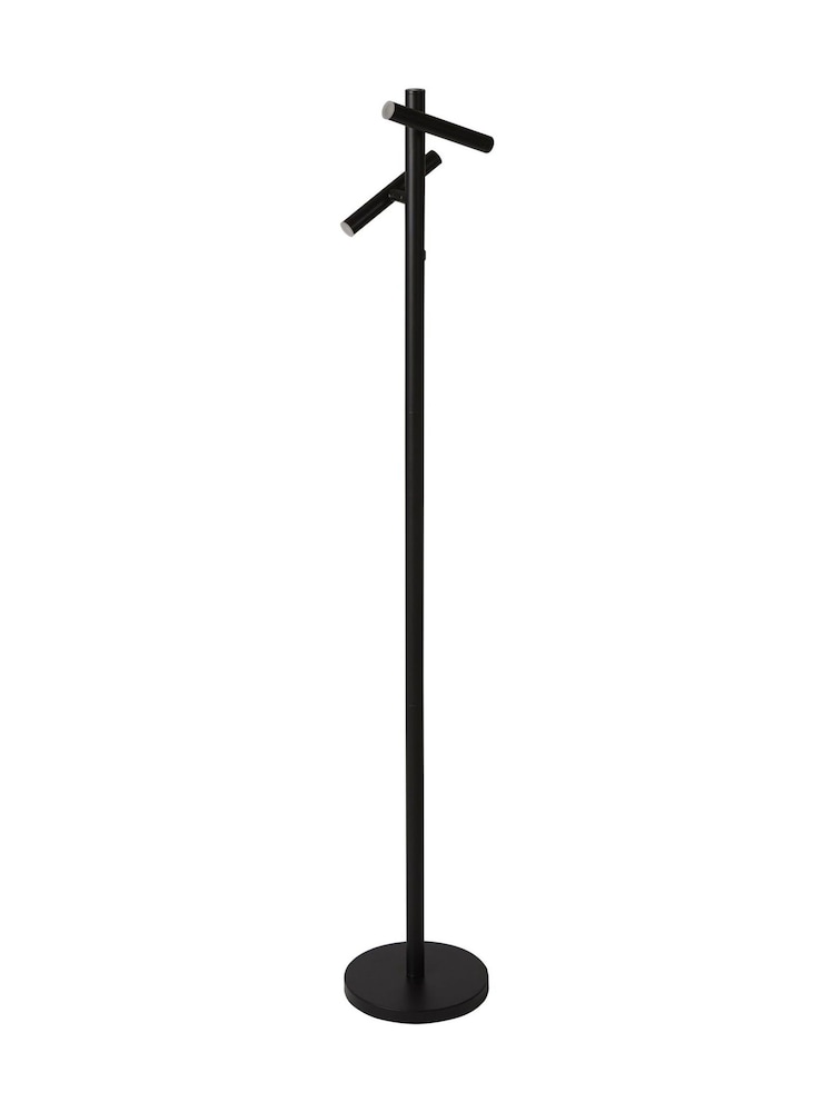 Searchlight Matt Black Rechargeable 2 Light Metal Floor Lamp - Image 4 of 4