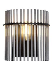 Searchlight Black and Smoke 1 Glass Rod Wall Light - Image 4 of 5