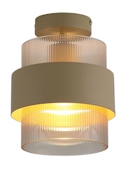 Searchlight Sand and Amber Convertible Semi Flush Metal Pendant - Image 3 of 4