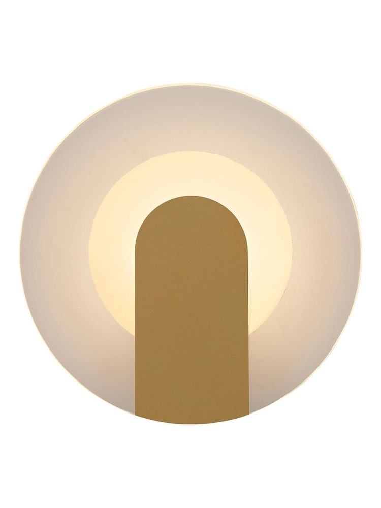 Searchlight Gold Glass Circular Wall Light - Image 2 of 5