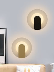 Searchlight Gold Glass Circular Wall Light - Image 5 of 5