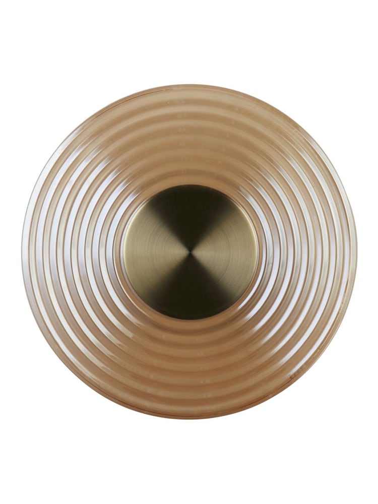 Searchlight Antique Brass and Amber Glass Wall Light - Image 5 of 5