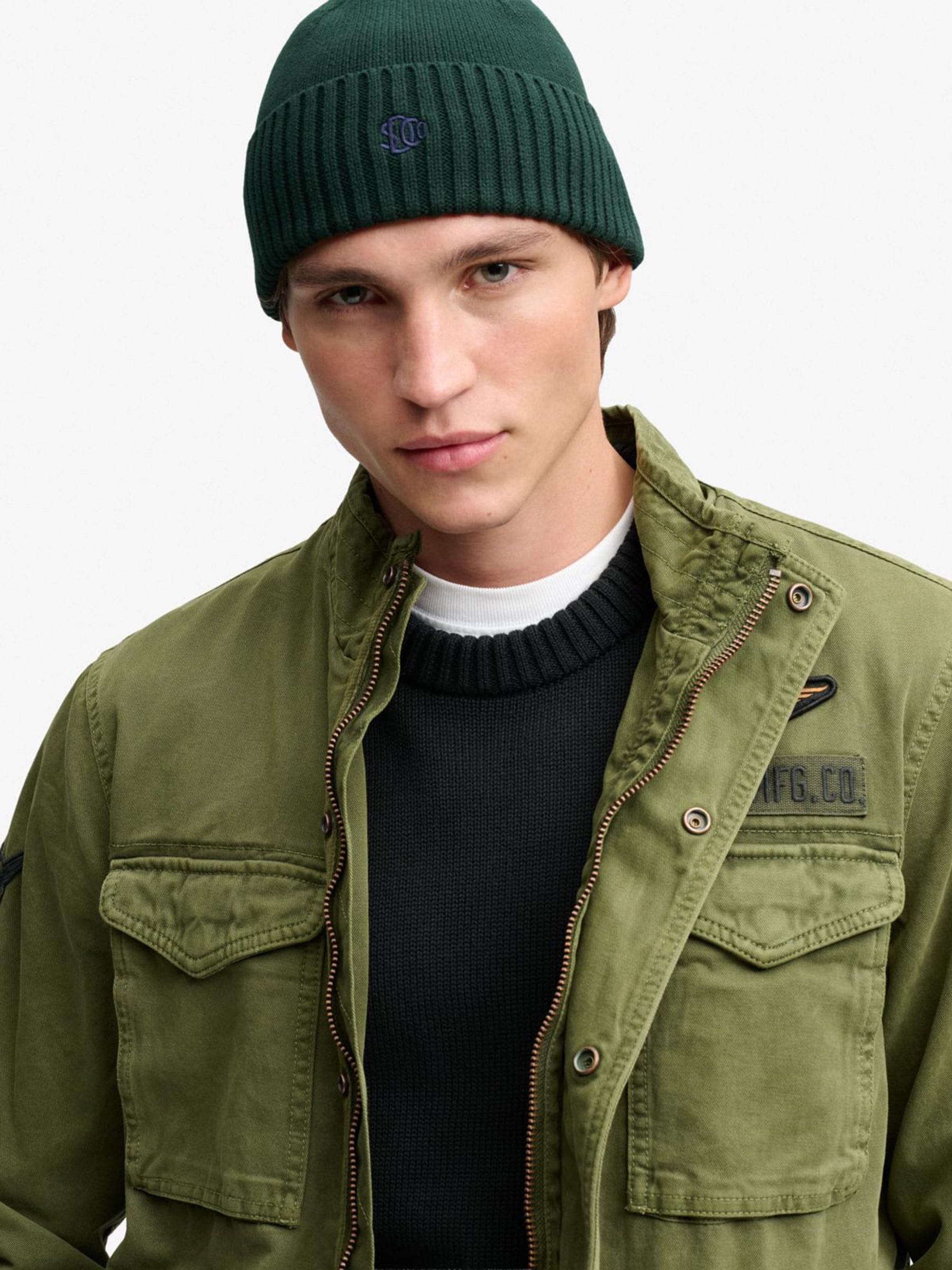 Sdr Men's Green Superdry & Co Logo Beanie - Image 2