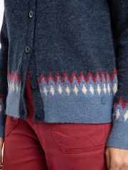 Weird Fish Jelena Fairisle Pattern Collar Cardigan - Imagen 6 de 8