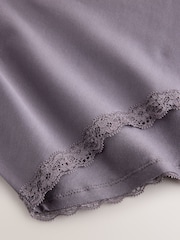 Purple/Green/Blue/Pink High Waist High Leg Cotton and Lace Knickers 10 Pack - Image 17 of 17
