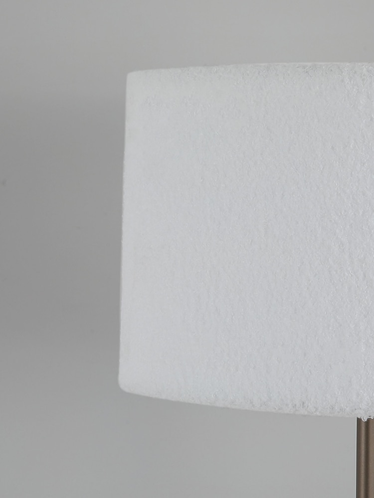 Searchlight Latte White 1 Light Floor Lamp with Linen Shade - Image 2 of 5