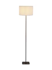 Searchlight Latte White 1 Light Floor Lamp with Linen Shade - Image 4 of 5