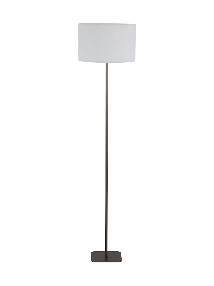 Searchlight Latte White 1 Light Floor Lamp with Linen Shade - Image 5 of 5