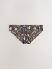 Floral/Spot Brazilian Lace Back No VPL Invisible Knickers 5 Pack - Image 8 of 12