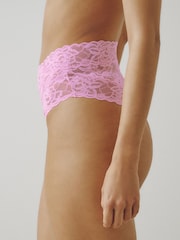 Chocolate Brown/Pink/Lime Green - Pakete ng All Over Lace na Pantalon 3 - Larawan 10 ng 10