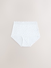 Pink/Cream Full Brief Cotton and Lace Knickers 7 Pack - Image 6 of 13