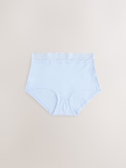 Pink/Cream Full Brief Cotton and Lace Knickers 7 Pack - Image 7 of 13