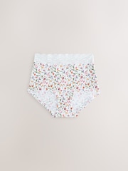 Pink/Cream Full Brief Cotton and Lace Knickers 7 Pack - Image 8 of 13