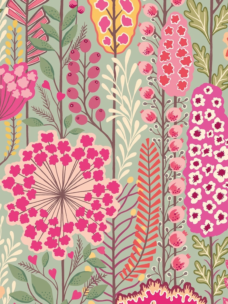 Ohpopsi Pistachio Mix Seedheads Apricot Mix A4 Wallpaper Sample - Image 1 of 1