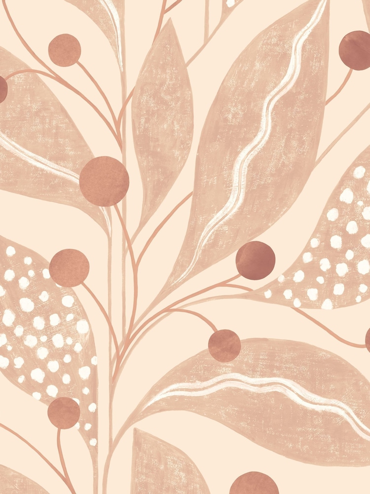 Ohpopsi Rich Nude Berry Dot Soft Sage A4 Wallpaper Sample - Image 1 of 1