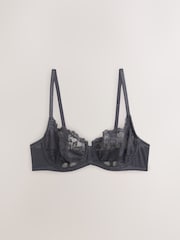 Grey/Pink/Plum Non Padded Balcony Lace Bras 3 Pack (E76841) - Image 8 of 11
