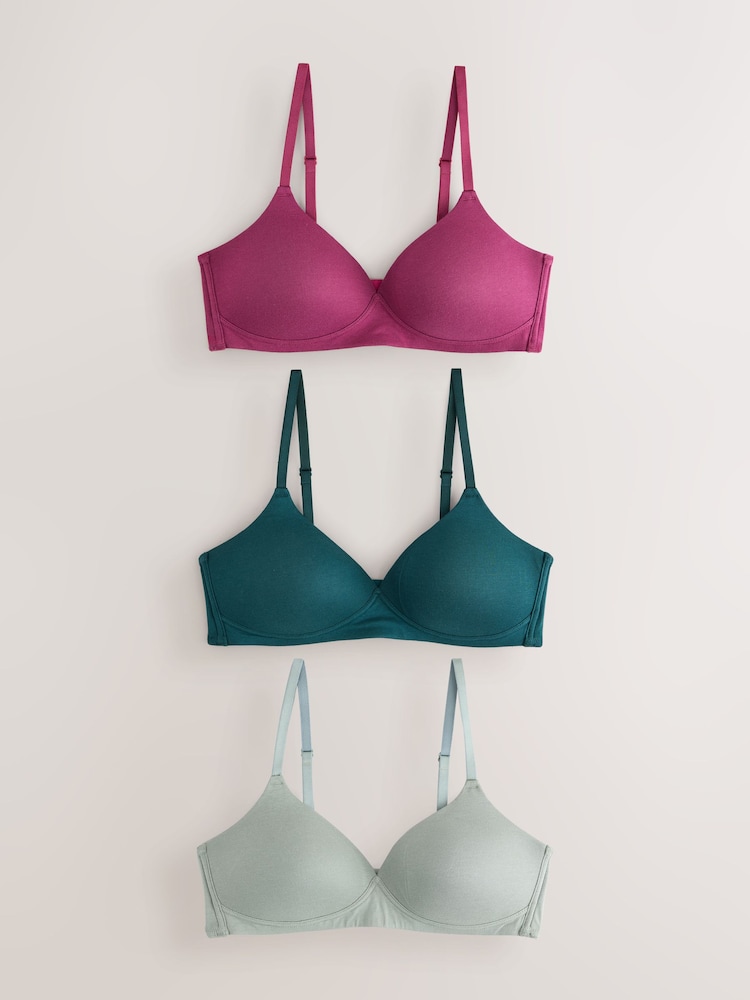 Πράσινο/Μωβ - Cotton Blend Ultimate Comfort Σουτιέν 3 Πακέτο - Εικόνα 1 από 10 Πράσινο/Μωβ - Cotton Blend Ultimate Comfort Σουτιέν 3 Πακέτο - Εικόνα 1 από 10