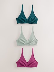 Vert/Violet - Lot de 3 soutiens-gorge en coton Blend Ultimate Comfort - Image 1 de 12