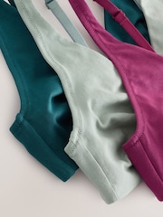 Vert/Violet - Lot de 3 soutiens-gorge en coton Blend Ultimate Comfort - Image 12 de 12