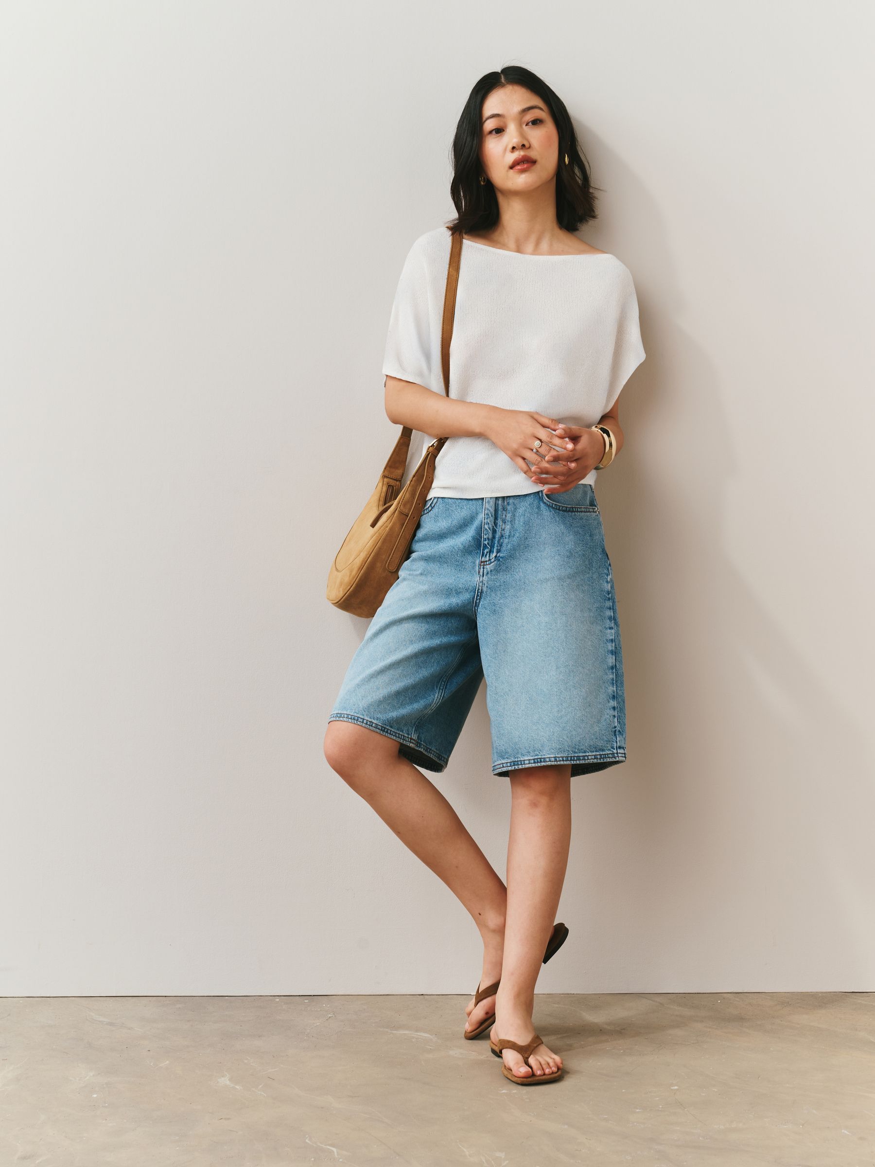 Buy White Slouch Sheerknit Drape Top from the Next UK online shop